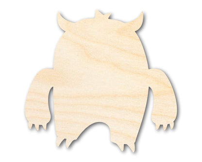 Unfinished Wood Angry Monster Shape | DIY Craft Cutout | up to 46" DIY - NameSigns.com