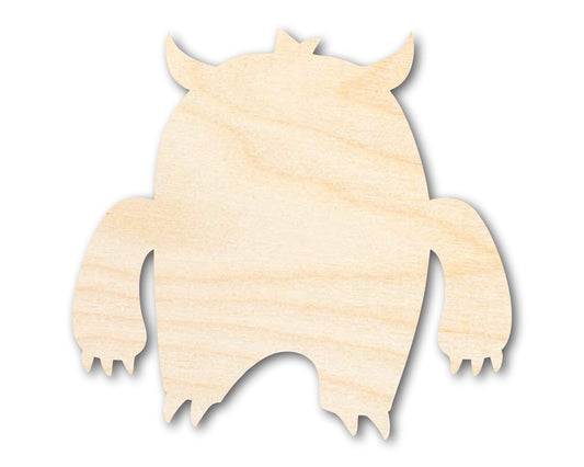 Unfinished Wood Angry Monster Shape | DIY Craft Cutout | up to 46" DIY - NameSigns.com