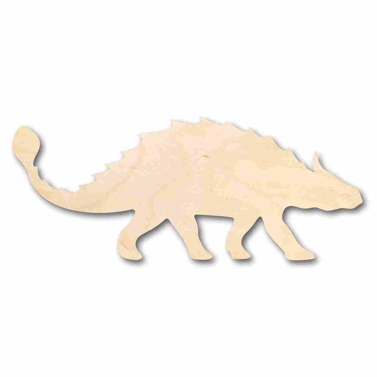 Unfinished Wood Ankylosaurus Shape - Dinosaur - Craft - up to 46" DIY - NameSigns.com