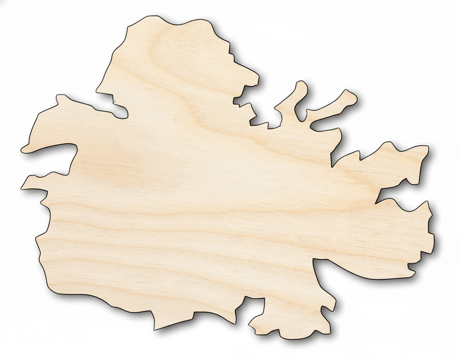 Unfinished Wood Antigua Country Shape - Caribbean Craft - up to 46" DIY - NameSigns.com