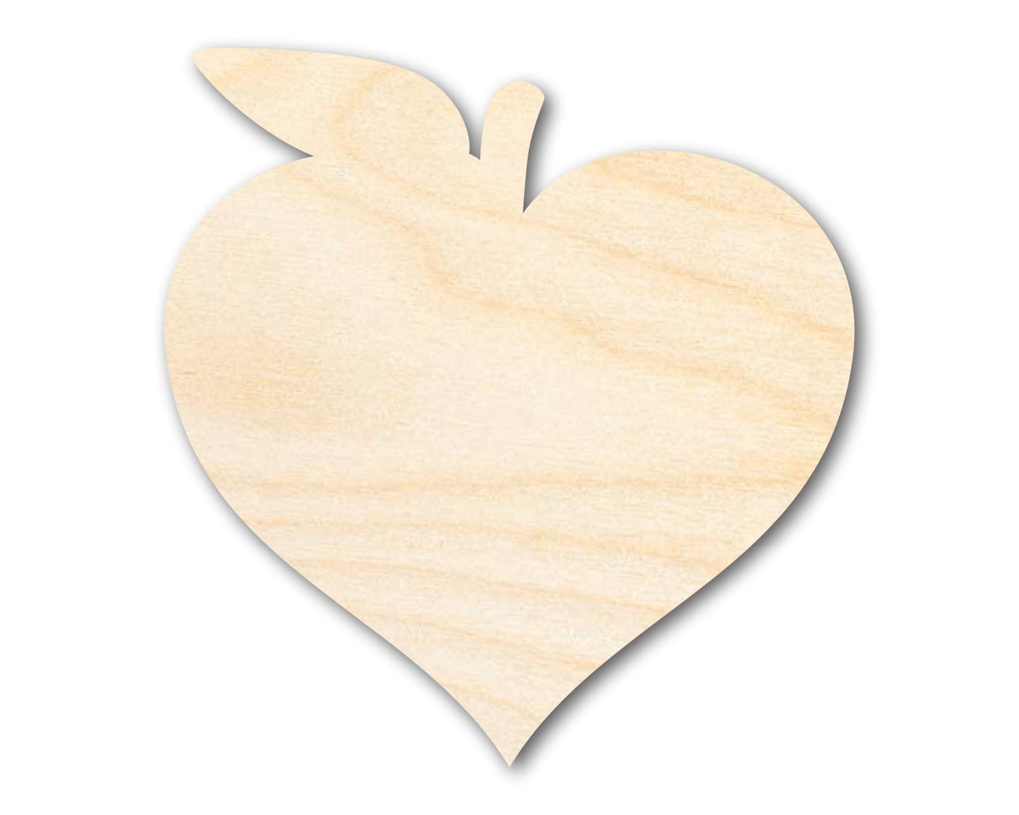 Unfinished Wood Apple Heart Shape | Teacher Appreciation | Kids Crafts | Apple Lovers | Craft Cutout | up to 46" DIY - NameSigns.com