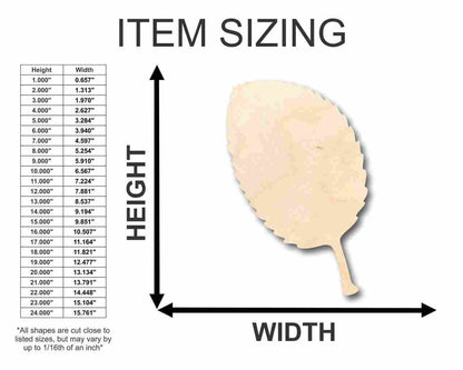 Unfinished Wood Apple Leaf Shape - Craft - up to 46" DIY - NameSigns.com