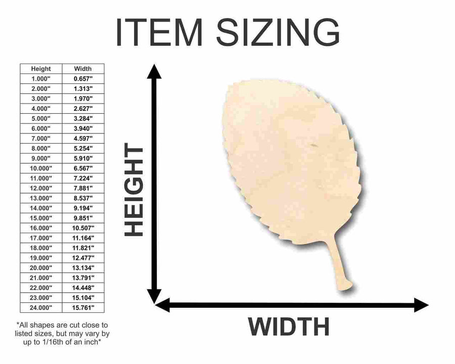 Unfinished Wood Apple Leaf Shape - Craft - up to 46" DIY - NameSigns.com