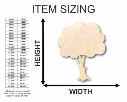 Unfinished Wood Apple Tree Shape - Craft - up to 46" DIY - NameSigns.com