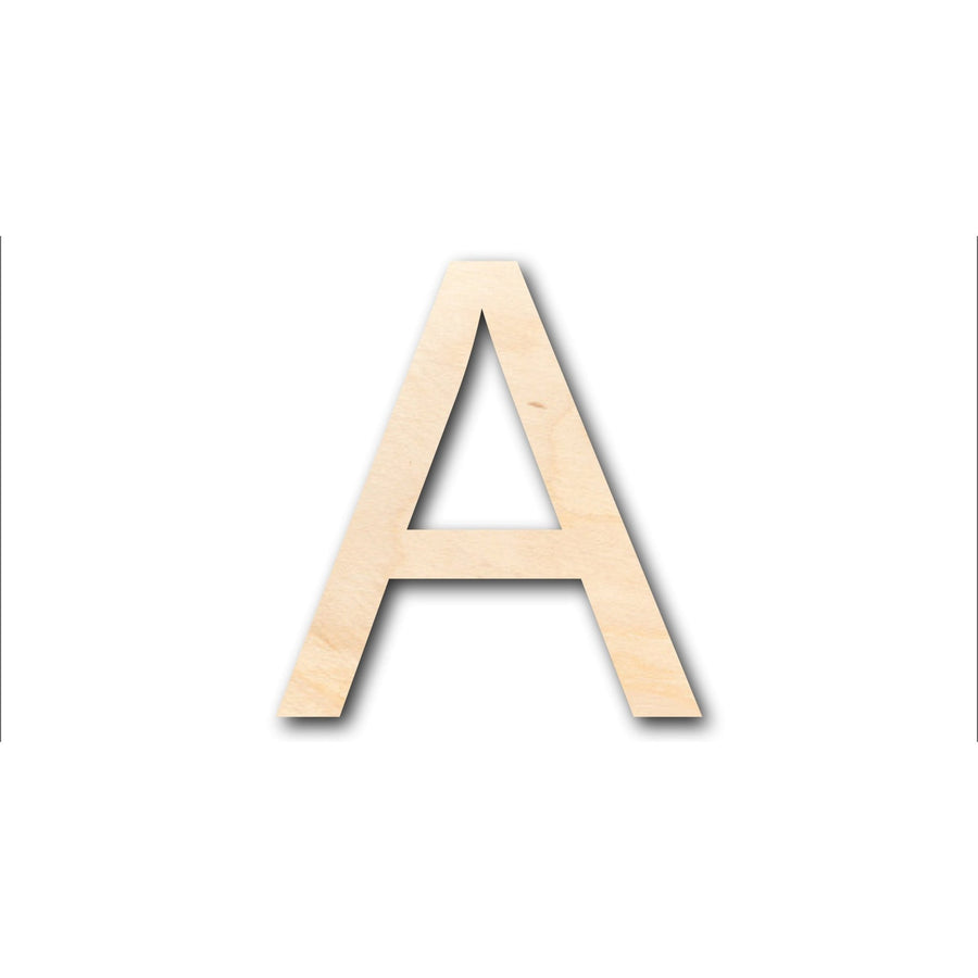 Unfinished Wood Arial Letter A Shape - Craft - up to 46" DIY - NameSigns.com