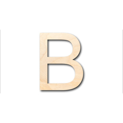 Unfinished Wood Arial Letter B Shape - Craft - up to 46" DIY - NameSigns.com