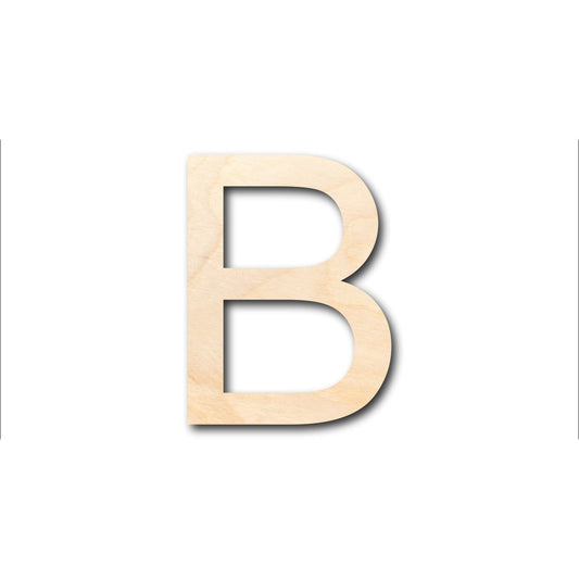 Unfinished Wood Arial Letter B Shape - Craft - up to 46" DIY - NameSigns.com