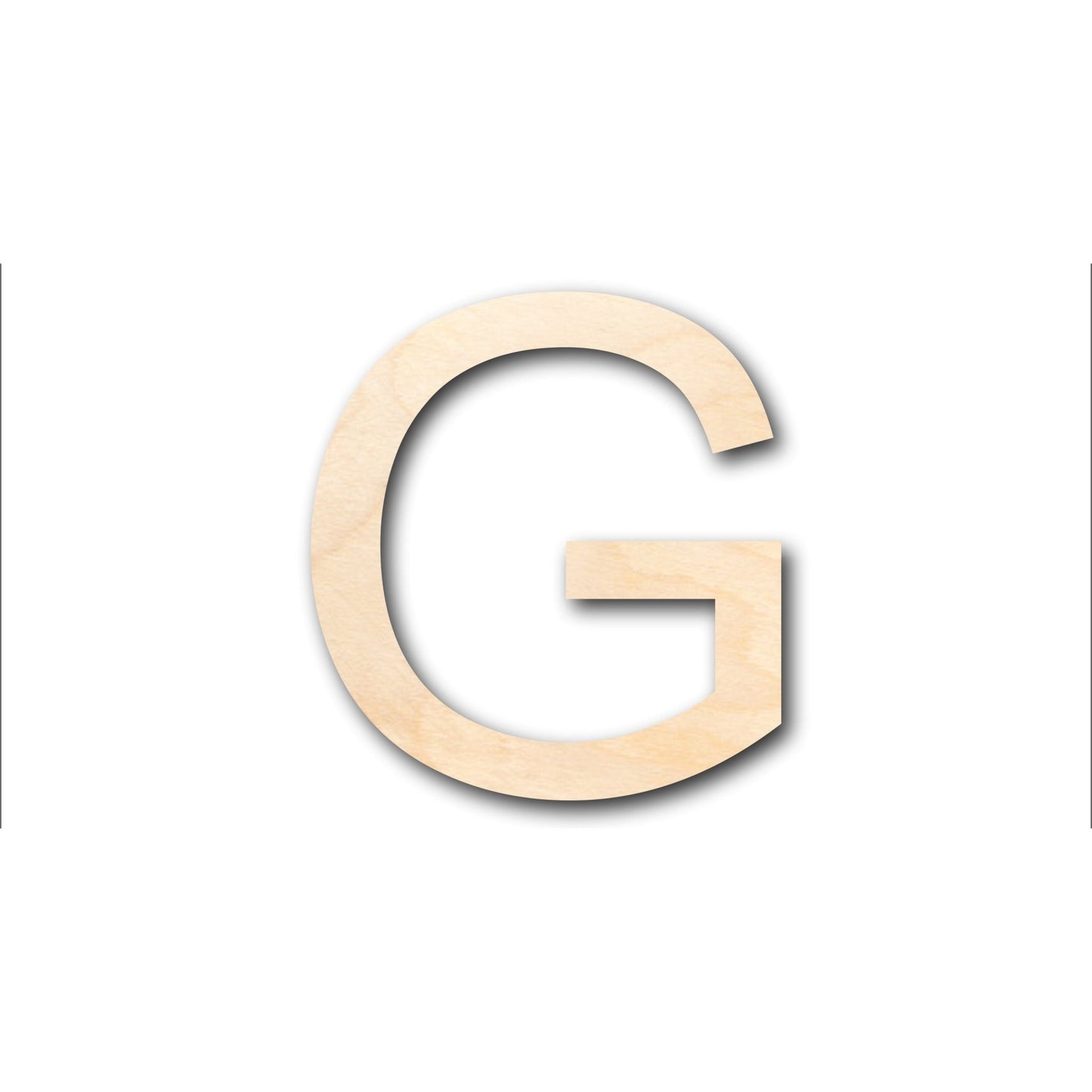 Unfinished Wood Arial Letter G Shape - Craft - up to 46" DIY - NameSigns.com