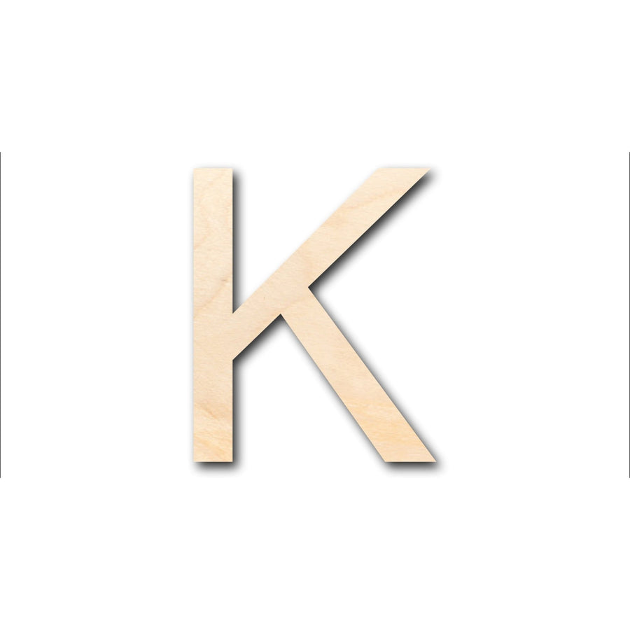 Unfinished Wood Arial Letter K Shape - Craft - up to 46" DIY - NameSigns.com