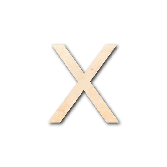 Unfinished Wood Arial Letter X Shape - Craft - up to 46" DIY - NameSigns.com