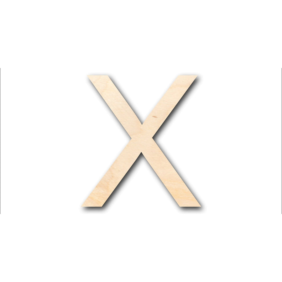 Unfinished Wood Arial Letter X Shape - Craft - up to 46" DIY - NameSigns.com