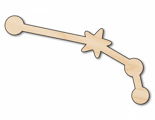 Unfinished Wood Aries Constellation Shape - Zodiac Craft - up to 46" - NameSigns.com
