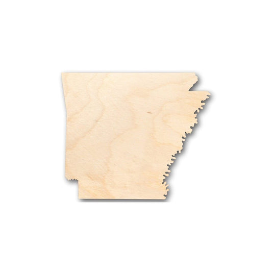 Unfinished Wood Arkansas Shape - State - Craft - up to 46" DIY - NameSigns.com