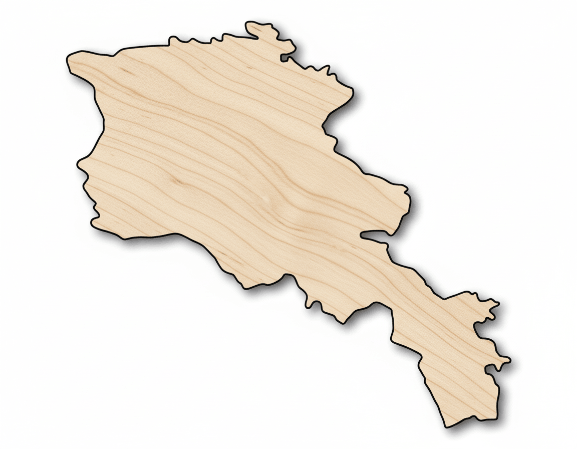 Unfinished Wood Armenia Country Shape - Eastern Europe Craft - up to 46" DIY - NameSigns.com