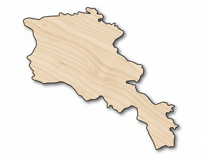 Unfinished Wood Armenia Country Shape - Eastern Europe Craft - up to 46" DIY - NameSigns.com