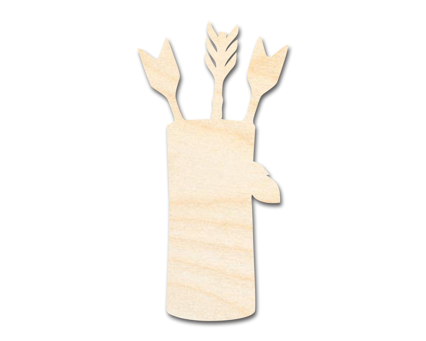 Unfinished Wood Arrow Quiver Shape | Craft Cutout | up to 46" DIY - NameSigns.com