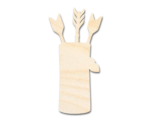 Unfinished Wood Arrow Quiver Shape | Craft Cutout | up to 46" DIY - NameSigns.com