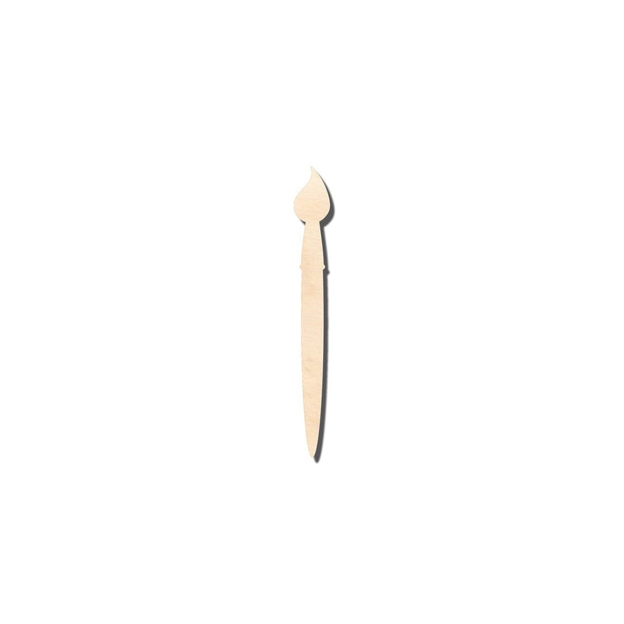 Unfinished Wood Artist Paint Brush Shape - Craft - up to 46" DIY - NameSigns.com