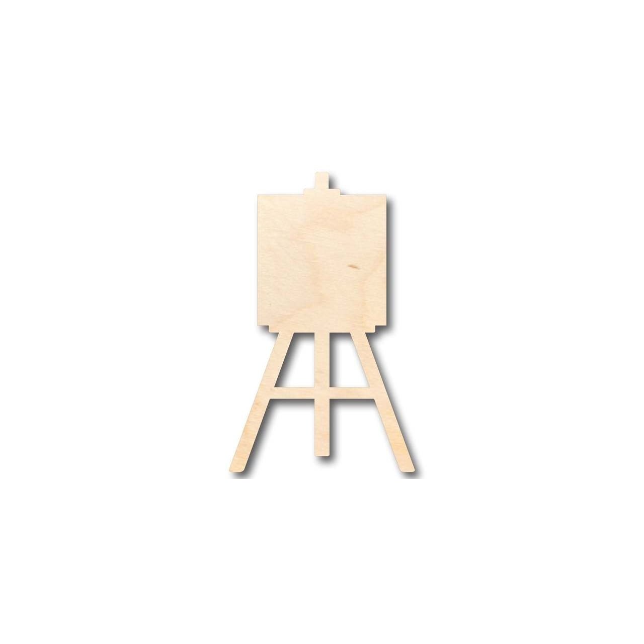 Unfinished Wood Artist Painting Easel Shape - Craft - up to 46" DIY - NameSigns.com