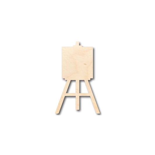 Unfinished Wood Artist Painting Easel Shape - Craft - up to 46" DIY - NameSigns.com