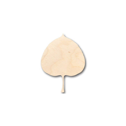 Unfinished Wood Aspen Leaf Shape - Craft - up to 46" DIY - NameSigns.com