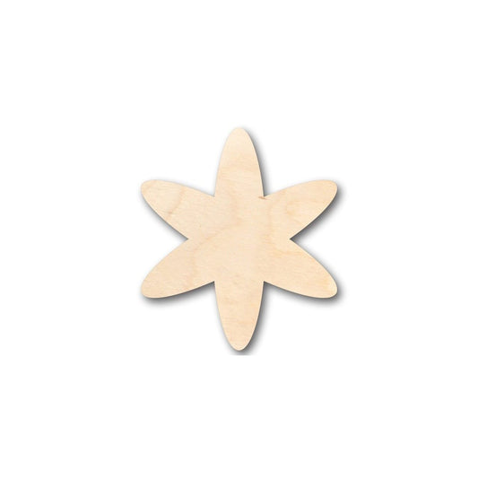 Unfinished Wood Asterisk Symbol - Craft - up to 46" DIY - NameSigns.com