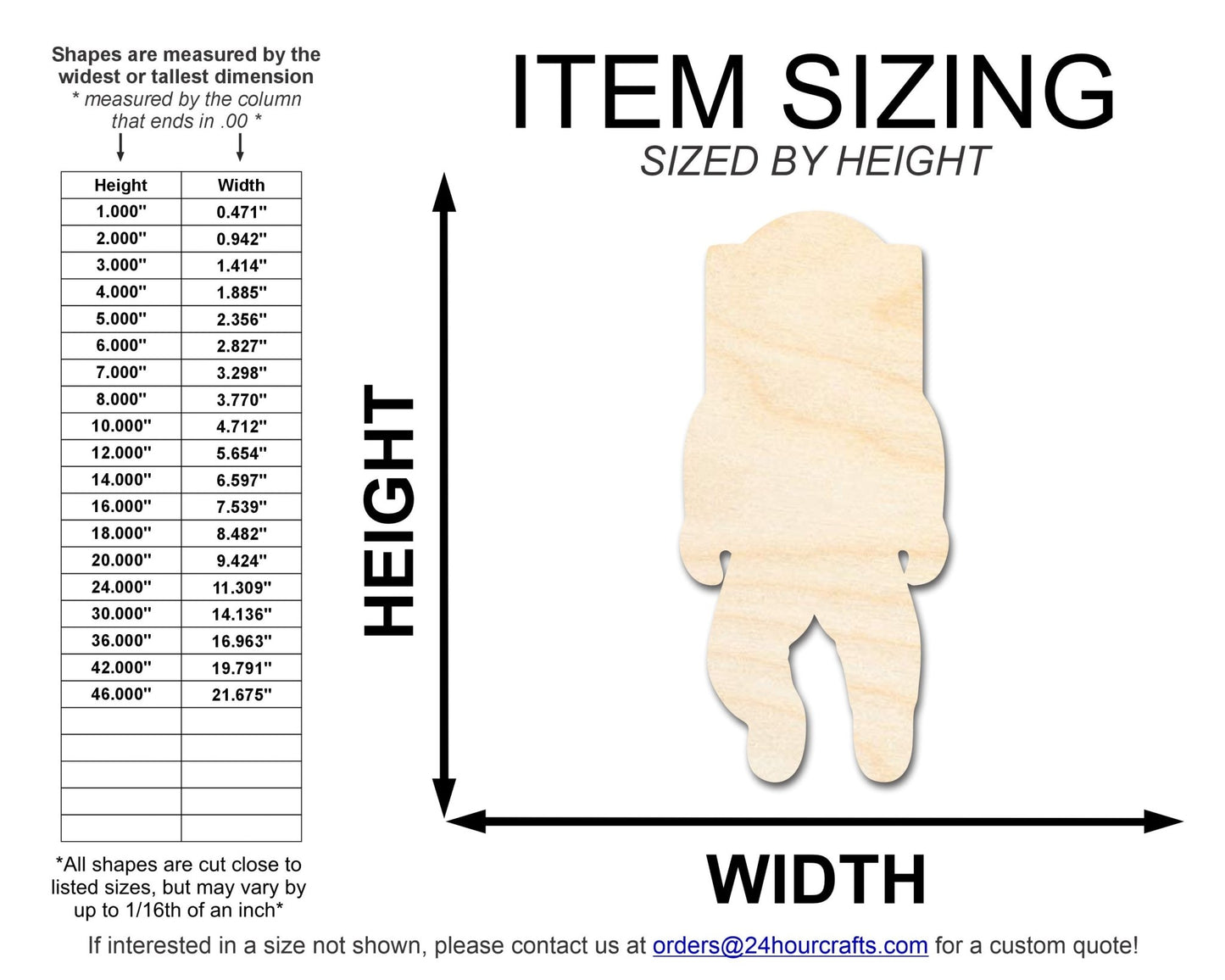 Unfinished Wood Astronaut Shape | DIY Craft Cutout | up to 46" DIY - NameSigns.com