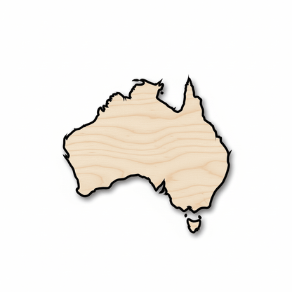 Unfinished Wood Australia Silhouette - Craft - up to 46" DIY - NameSigns.com
