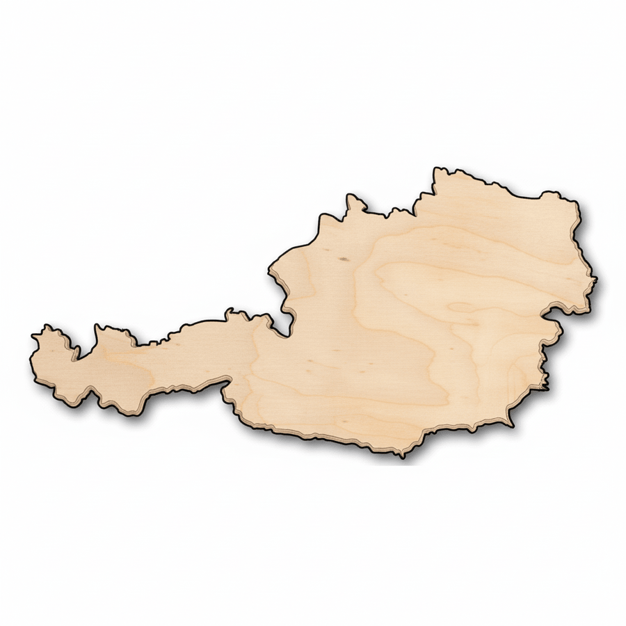 Unfinished Wood Austria Shape - Country - Craft - up to 46" DIY - NameSigns.com