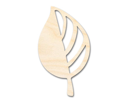 Unfinished Wood Autumn Leaf Shape | Craft Cutout | up to 46" DIY - NameSigns.com