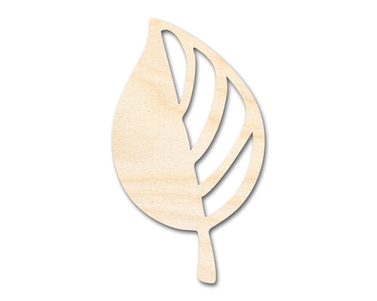 Unfinished Wood Autumn Leaf Shape | Craft Cutout | up to 46" DIY - NameSigns.com