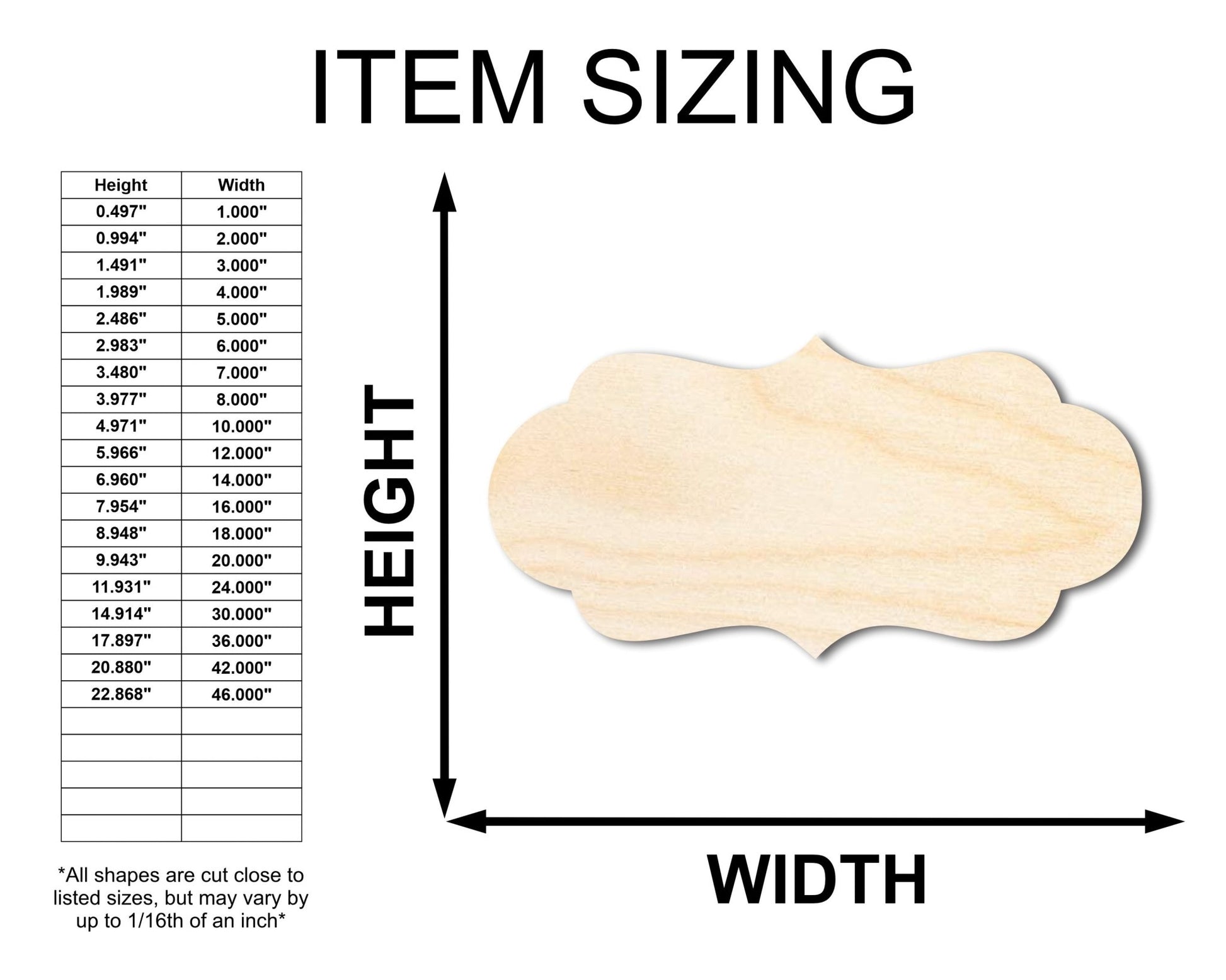 Unfinished Wood Award Plaque Silhouette - Craft - up to 46" DIY - NameSigns.com