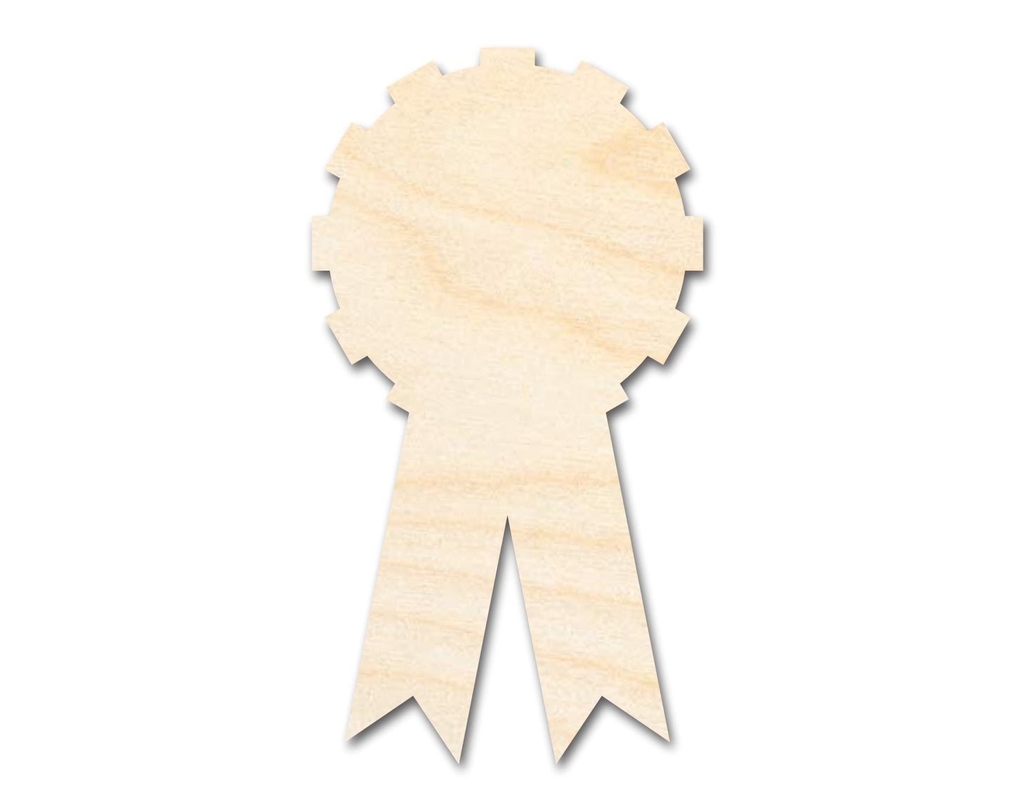 Unfinished Wood Award Ribbon Shape | DIY Craft Cutout | Up to 36" - NameSigns.com