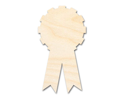 Unfinished Wood Award Ribbon Shape | DIY Craft Cutout | Up to 36" - NameSigns.com