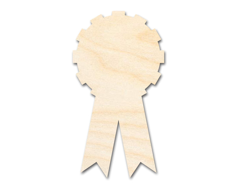 Unfinished Wood Award Ribbon Shape | DIY Craft Cutout | Up to 36" - NameSigns.com