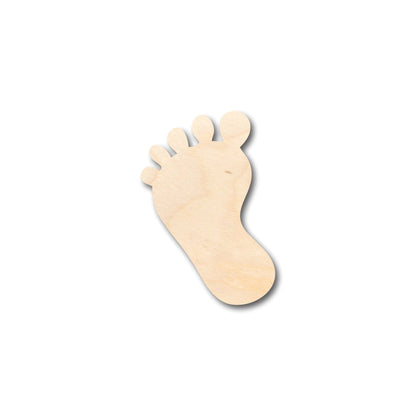Unfinished Wood Baby Foot Shape - Craft - up to 46" DIY - NameSigns.com