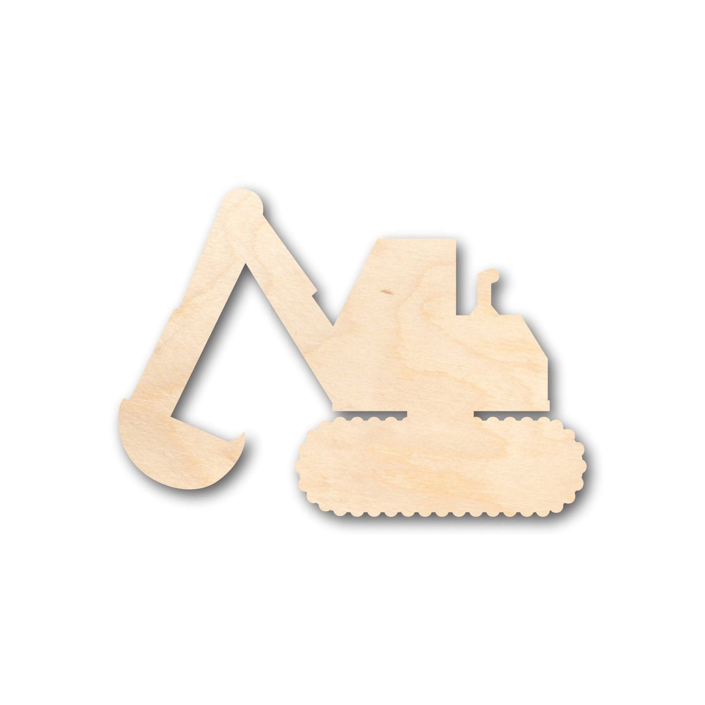 Unfinished Wood Back Hoe Construction Shape - Craft - up to 46" DIY - NameSigns.com