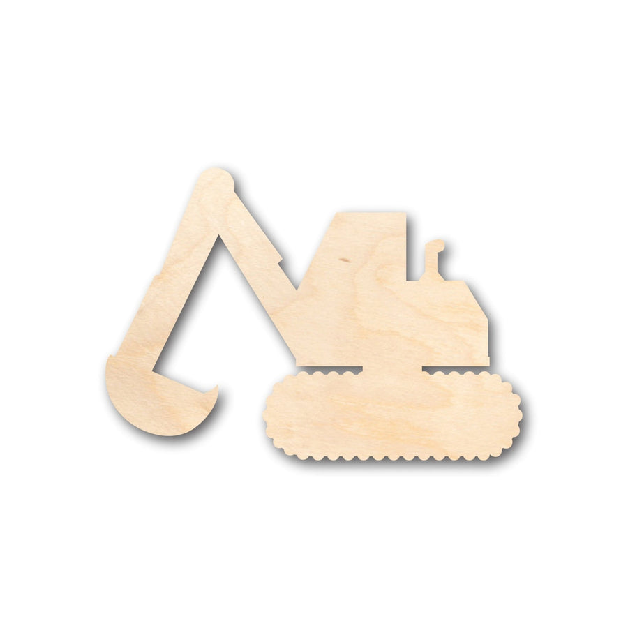 Unfinished Wood Back Hoe Construction Shape - Craft - up to 46" DIY - NameSigns.com