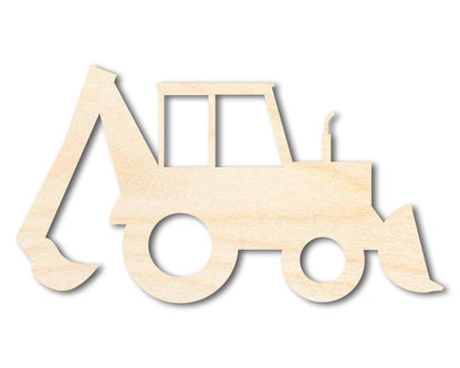 Unfinished Wood Backhoe Shape | DIY Craft Cutout | up to 46" DIY - NameSigns.com