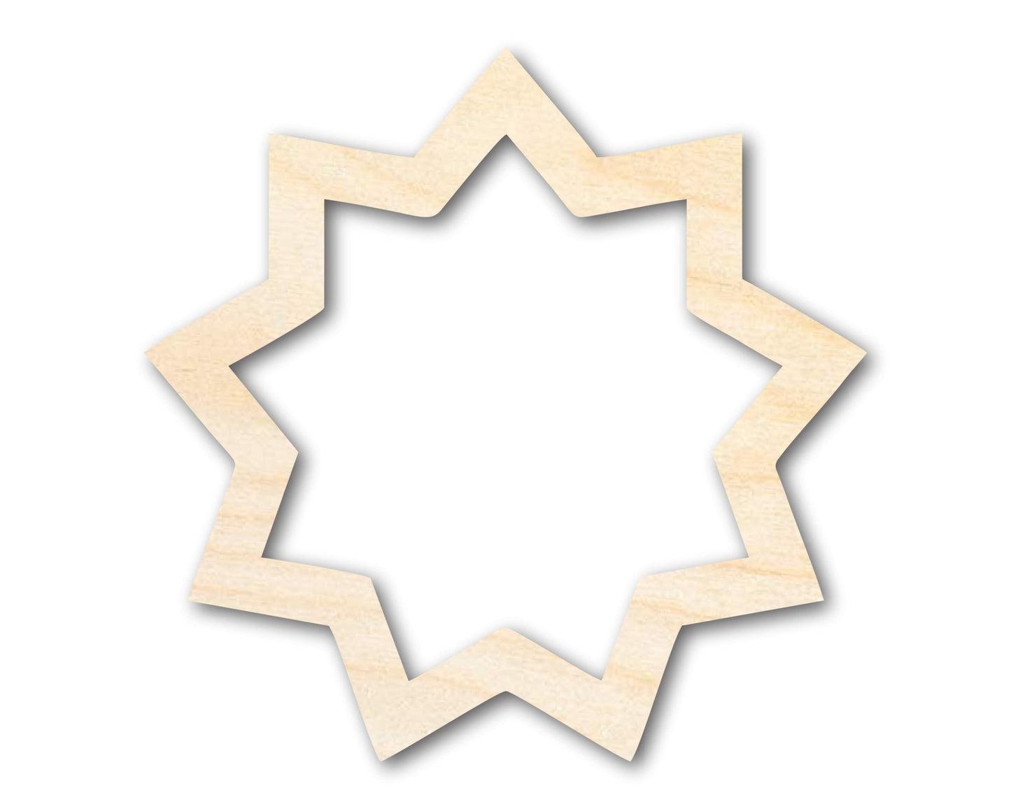 Unfinished Wood Baha'i Symbol Shape | DIY Craft Cutout | up to 46" DIY - NameSigns.com