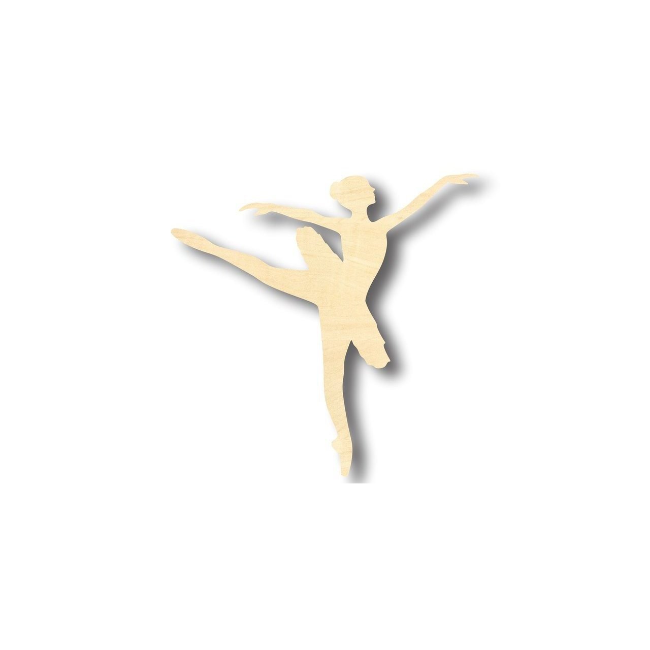 Unfinished Wood Ballerina Dancer Shape - Craft - up to 46" DIY - NameSigns.com
