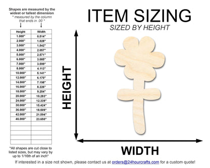 Unfinished Wood Balloon Flower Shape | DIY Craft Cutout | up to 46" DIY - NameSigns.com