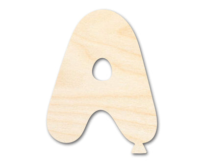 Unfinished Wood Balloon Letter A Shape | DIY Craft Cutout | up to 46" DIY - NameSigns.com