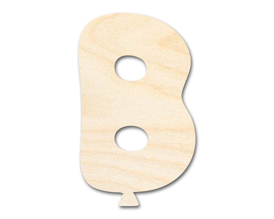 Unfinished Wood Balloon Letter B Shape | DIY Craft Cutout | up to 46" DIY - NameSigns.com
