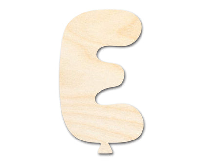 Unfinished Wood Balloon Letter E Shape | DIY Craft Cutout | up to 46" DIY - NameSigns.com