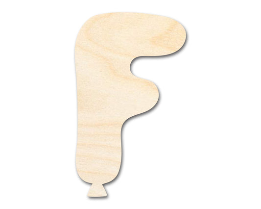 Unfinished Wood Balloon Letter F Shape | DIY Craft Cutout | up to 46" DIY - NameSigns.com