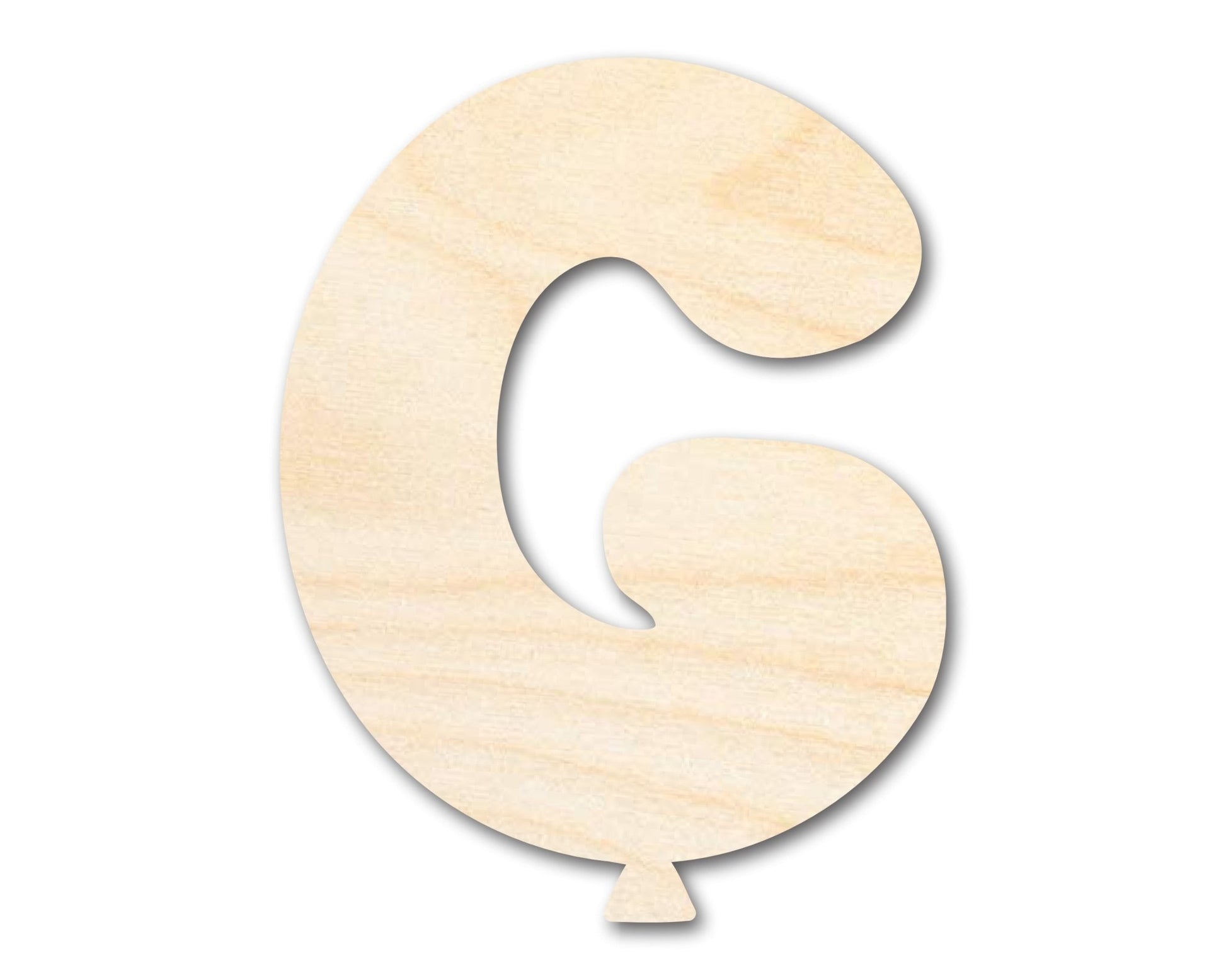 Unfinished Wood Balloon Letter G Shape | DIY Craft Cutout | up to 46" DIY - NameSigns.com