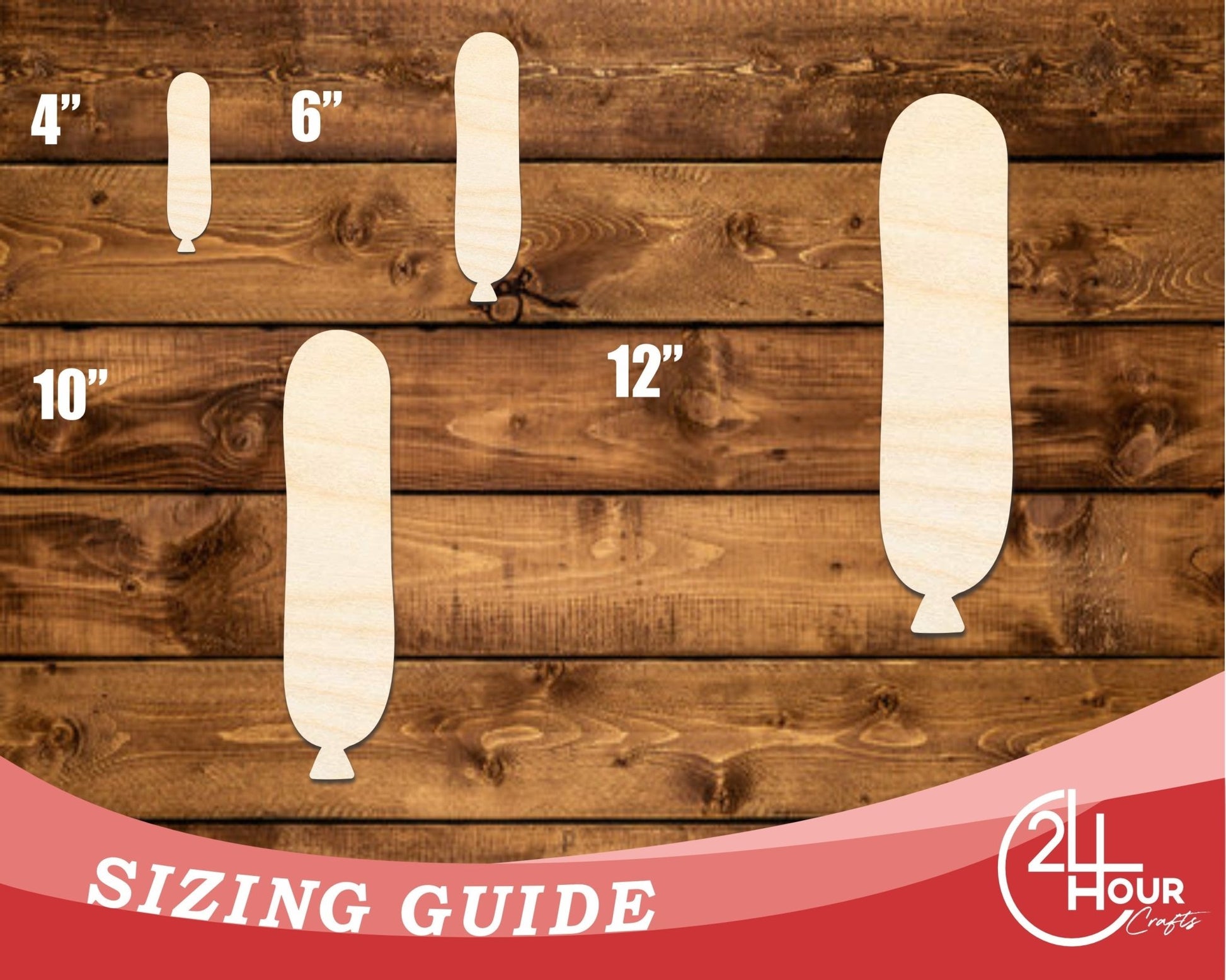 Unfinished Wood Balloon Letter I Shape | DIY Craft Cutout | up to 46" DIY - NameSigns.com