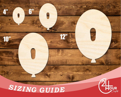 Unfinished Wood Balloon Letter O Shape | DIY Craft Cutout | up to 46" DIY - NameSigns.com