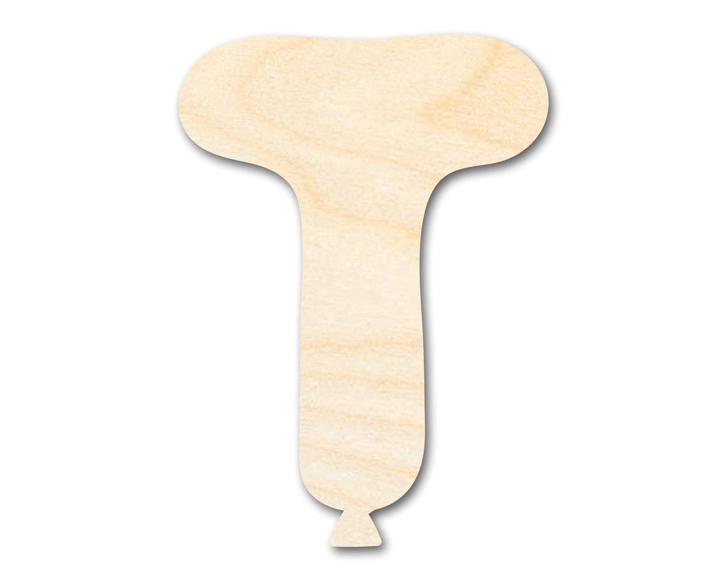Unfinished Wood Balloon Letter T Shape | DIY Craft Cutout | up to 46" DIY - NameSigns.com